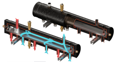 Low Loss Header 6 x out tapings and 2 x in tapings SKE 3DC