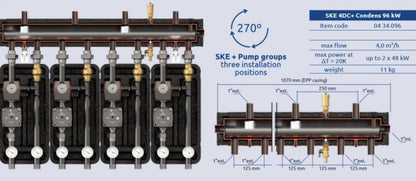 Low Loss Header 8 x 1" tapings and 4 x 1" tapings SKE 96 4DC+