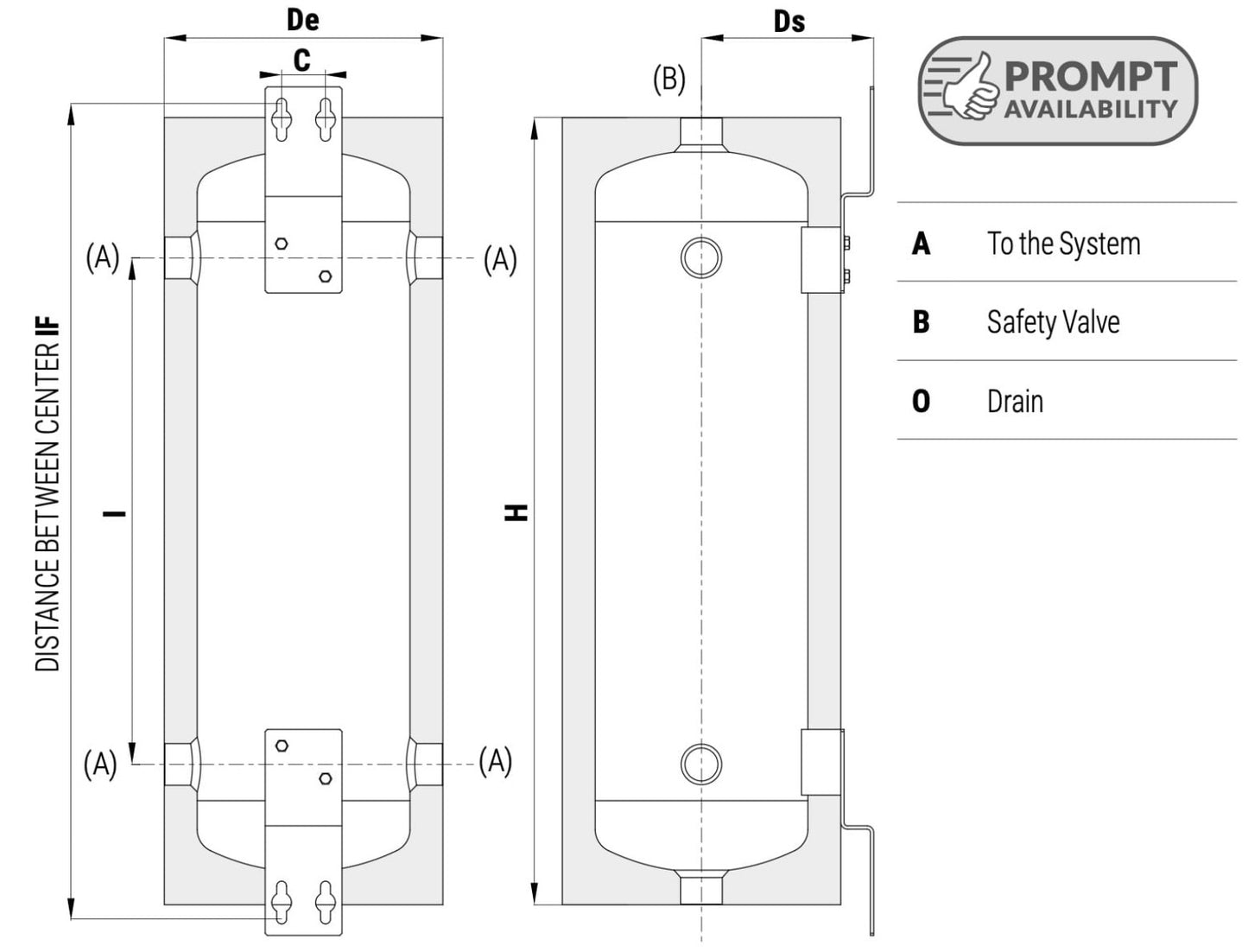 Buffer Cylinder Volumiser - VOLANO TERMICO PDC